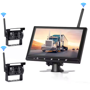 Sistema de cámara de marcha atrás inalámbrica de 7 pulgadas con monitor LCD, visión nocturna infrarroja, asistencia de estacionamiento para camiones, remolques, vehículos - Product Image 1