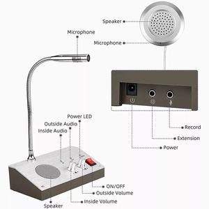 Intercomunicador de ventana bidireccional, sistema de audio inalámbrico con micrófono