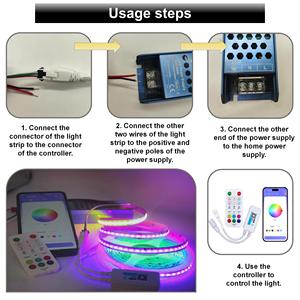 Regolatore di alimentazione elettrica di vendita calda che scorre striscia di luce della pannocchia RGBIC con Set da 5M - Product Image 5