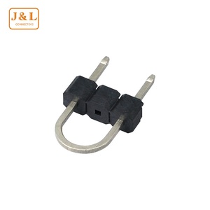 J & L yüksek kalite U tipi pirinç 2.54mm 2 PIN tek sıra 5.08mm 1*2P Pin başlık PCB ve tel bağlantıları için - Product Image 4