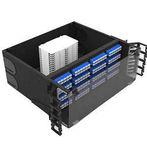 High density rack mount <strong>patch</strong> <strong>panel</strong> 288 384 core dual slide ODF 4U 19 inch pre-terminated MPO MTP module box - Product Image 1