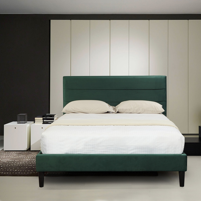 Luxury modern furniture double queen upholstered bed with drawers an queen size support mail order packaging