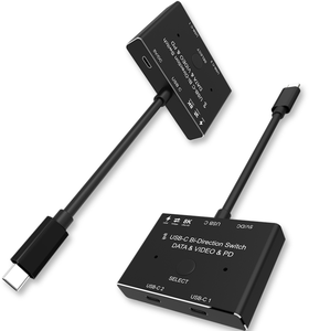 <strong>KVM</strong> USB C Two-way <strong>Switch</strong> 1x2/2x1 USB 3.<strong>1</strong> Splitter Data Video Switcher 8K @ 30Hz PD 100W for PC Monitor Mobile Phone Multi-source