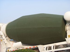 キャンバスコート断熱/冷却カバーコンクリートミキサー用トラックドラム冬用