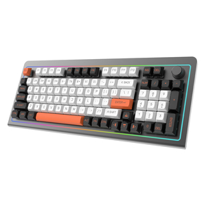 Teclado para juegos de aluminio 2,4 de 96 teclas BT/96% G/con perilla, interruptor verde lineal, Teclado mecánico RGB programable - Product Image 3