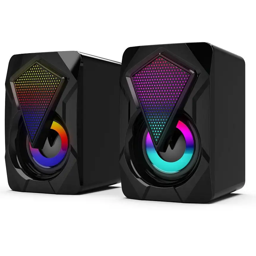 Groothandel X2 Waterdichte Mini 2.0 Speaker Pc Accessoires Gamer Verlichting Aux 20 Desktop Draagbare Usb Rgb Speaker Voor Pc Computer