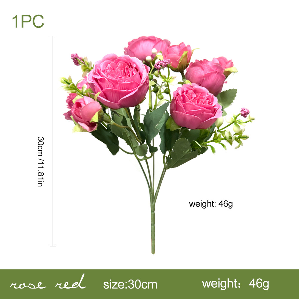 Rose-red peony bouquet