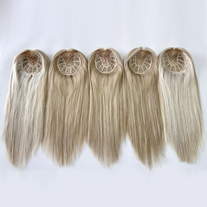 Haiyi fabrika Salon kalite ipek üst taban Topper saç simüle derisi ile 4*4 5*5 3*5 boyutu Topper İnsan saç uzatma - Product Image 4