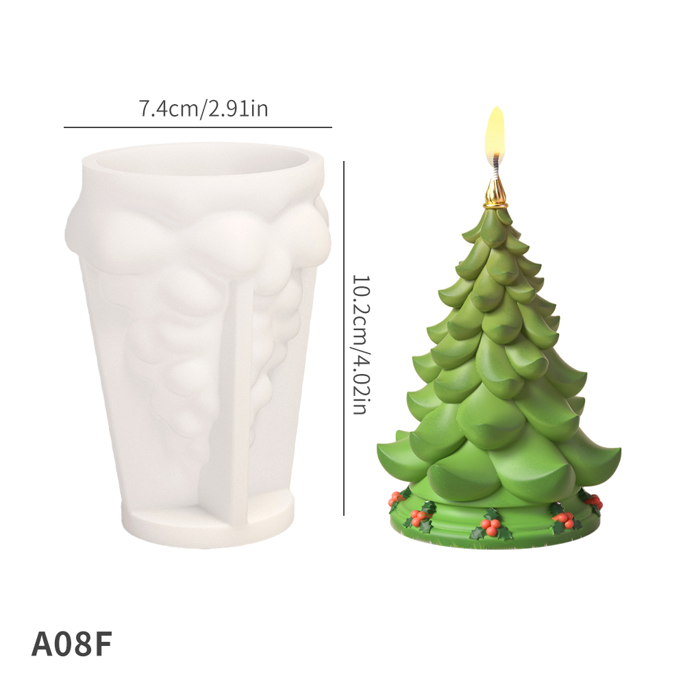 A08F Christmas Tree Mold White