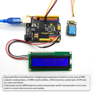 KEYESTUDIO süper geliştirme kurulu ile uyumlu Arduino U NO R3 ile USB kablosu