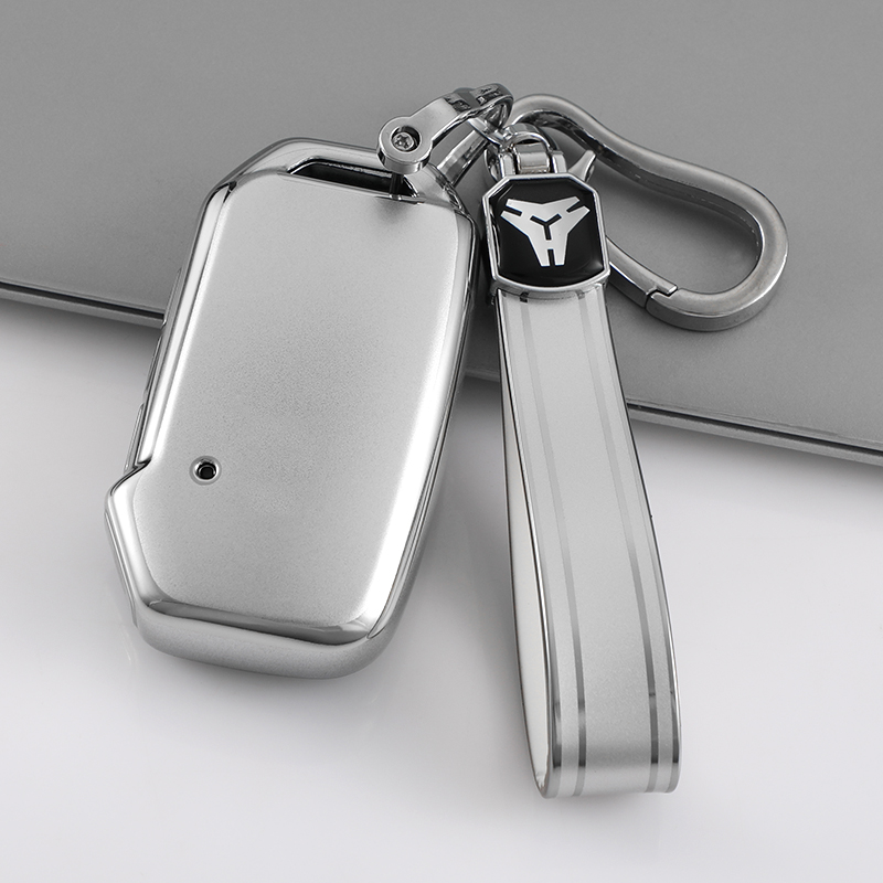 Cache bouton Type C 3B + Porte-clés TPU - Argent