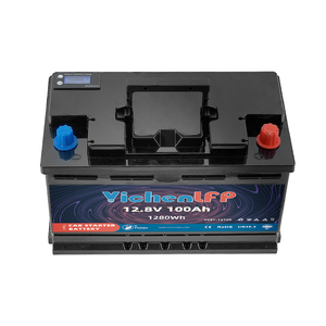 YICHENLFP 12V LiFePO4电池，用于启动1100CCA高曲柄安培汽车锂电池12V 100Ah 10C放电，带液晶显示器