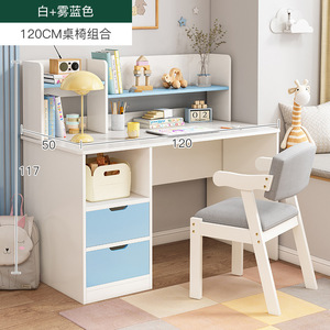Escritorio y estantería para estudiantes, combinación sencilla, práctico, nórdico, para dormitorio y estudio - Product Image 4