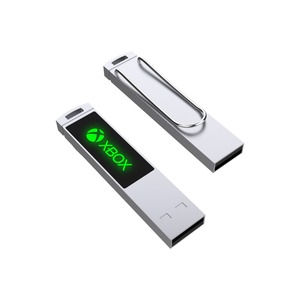 แฟลชไดรฟ์ USB 3.0โลโก้เรืองแสงกำหนดเองเมกะไบต์/วินาที100ความเร็ว8G 16G 32G พร้อมที่หนีบหนังสือเมมโมรี่สติ๊กหลากสี - Product Image 1