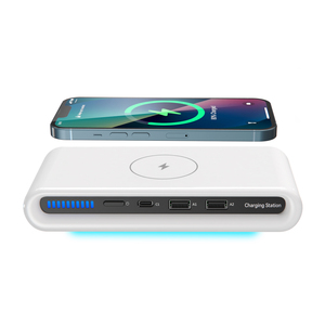 2025 New Arrivals 15W Wireless Charger Station with <strong>3</strong> <strong>Ports</strong> <strong>4</strong> in 1 Charging Station Dual USB Type-C <strong>Port</strong> for Mobile Phone Tablet - Product Image 1
