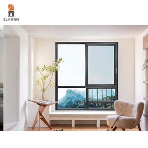 Ventana corredera de aluminio con apertura horizontal y diseño moderno personalizado con malla de acero inoxidable Marco de vidrio aislado - Product Image 5