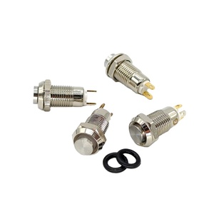 مفتاح زر مؤقت قابل لإعادة الضبط الذاتي/غير قفل ذاتي الضبط برأس عالٍ ليد 8 & IP65 مقاوم للماء نحاسي إلكتروني V 1NO - Product Image 3