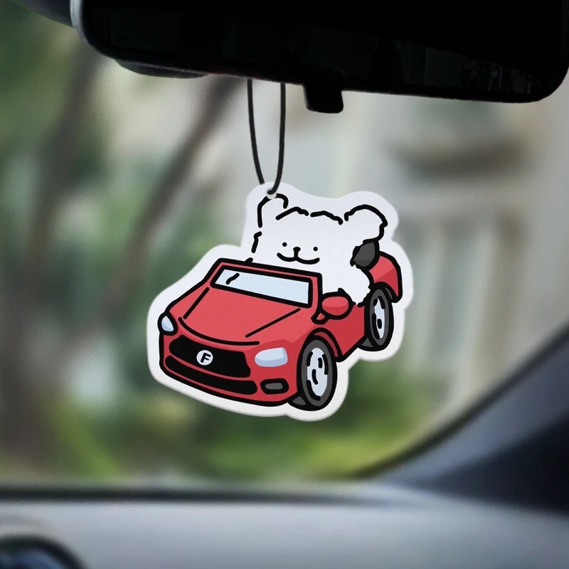 Red car line puppy blue flavor