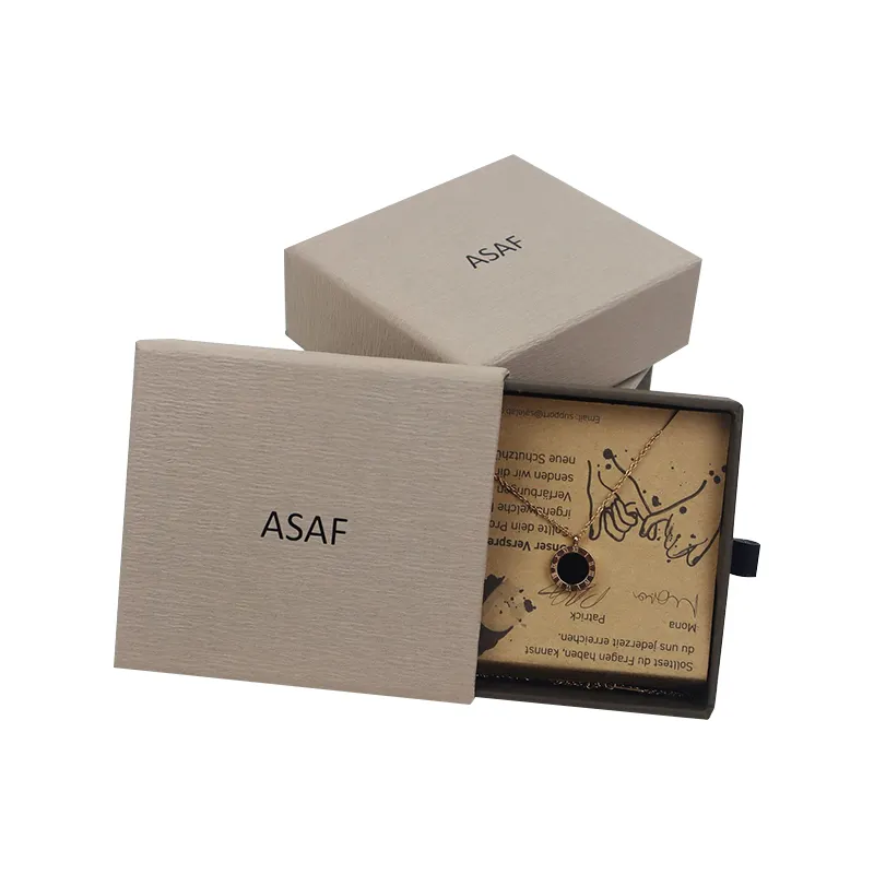 Confezione regalo per confezione collana cassetto portagioie scatola di carta con Logo personalizzato