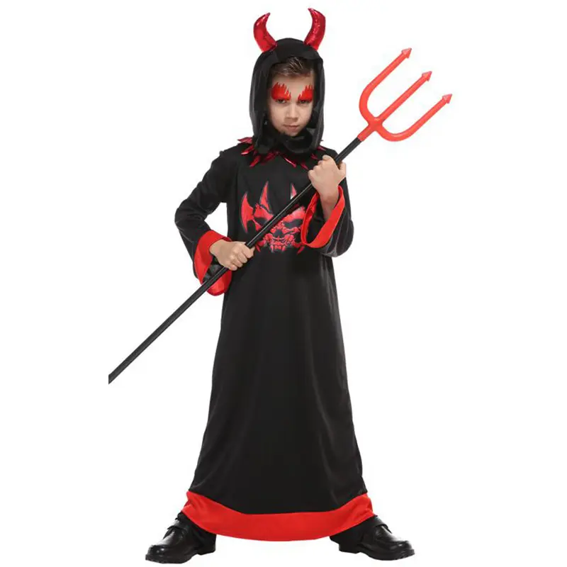 Disfraz de Diablo rojo para niños para Navidad, carnaval, mascarada de Halloween, vestidos de lujo, ropa para niños, ropa de Cosplay