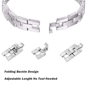 Cô Gá<span class=keywords><strong>i</strong></span> Của Shining Kim Cương Dây Đeo Cổ Tay Cho Applewatch Thờ<span class=keywords><strong>i</strong></span> Trang Kim Loạ<span class=keywords><strong>i</strong></span> Trang Sức Vòng Đeo Tay Cho <span class=keywords><strong>Fitbit</strong></span> Versversa2 Versa3 Ban Nhạc Đồng Hồ - Product Image 2