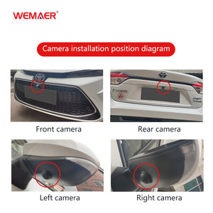 WEMAERナビゲーション720Pカー2Dナイトビジョンスプリッター4方向トラフィックログトヨタプリウス用360度カーカメラシステム - Product Image 6
