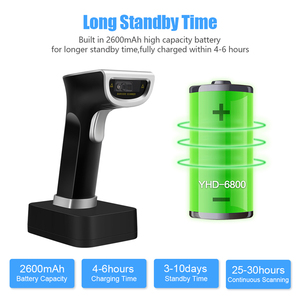 High Performance Wireless Bluetooth Qr <strong>Code</strong> Reader Automatic <strong>Scanning</strong> 2D CMOS Barcode Scanner With Charging Base - Product Image 3
