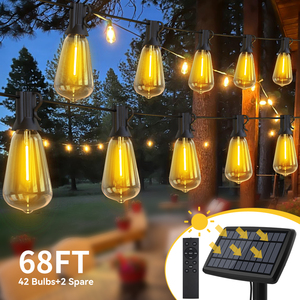 ST38 Cadena de Luces Solar Cadena de Luz Festoon Bombilla <span class=keywords><strong>LED</strong></span> Cadena de Luz Solar Exterior Impermeable Jardín Colibrí Puerto de Carga USB