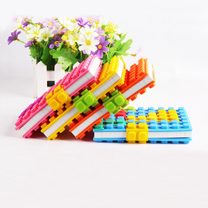 Bview Art Colorful Block Design A6 Tamaño Diario estacionario Diario de silicona Cuaderno con 100 hojas Páginas interiores - Product Image 5