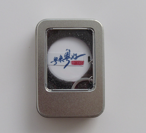 最便宜的小容量迷你超薄圆卡u盘，带全彩印刷标志和礼品盒128mb 256mb 512mb 1gb