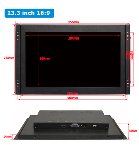 带12v dc输入的开放式嵌入式高清1080p 13.3英寸tft LCD触摸屏电视监视器