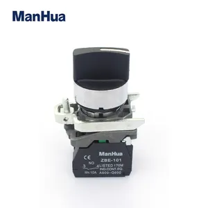 ManHua kontrol anahtarı XB4-BD21 220V 2 pozisyon anahtarı Maintsauned itme ButtonStandard kolu seçici 1NO - Product Image 2
