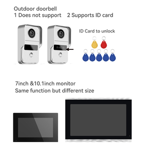 Sistema de intercomunicación de videoportero Tuya WiFi con 4 cables, monitor de interior táctil de 7 pulgadas, 1080p, con teléfono inteligente para Villa - Product Image 4
