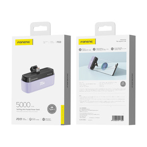 FONENG Mini 5000mah 20W With Built -In Stand Function Power Bank for Iphone Port Colorful <strong>Design</strong> - Product Image 1
