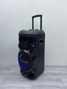 Venta caliente 12 pulgadas portátil RGB LED iluminación carro altavoz 80W potencia de salida FUENTE DE CA Woofer hogar Karaoke fiestas uso al aire libre - Product Image 5