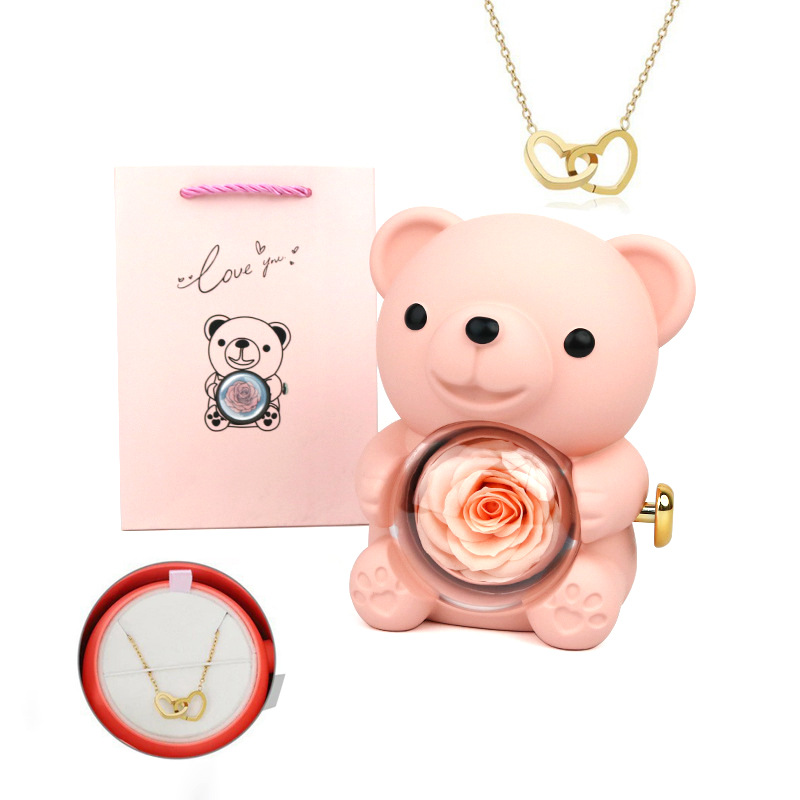 Coffret couleur champagne + Collier