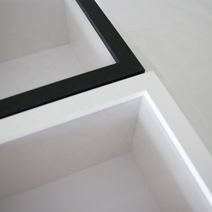 9X9 10X10 12X12 MDF 4.72ในกล่องลึกกลวงกรอบสี่เหลี่ยมสีดำเงากล่องกรอบรูป