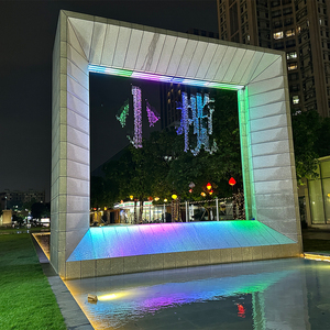 Colorato abbagliante fontana cascata digitale tenda di acqua di programmazione forma di controllo Font fase di illuminazione della luce della cortina d'acqua