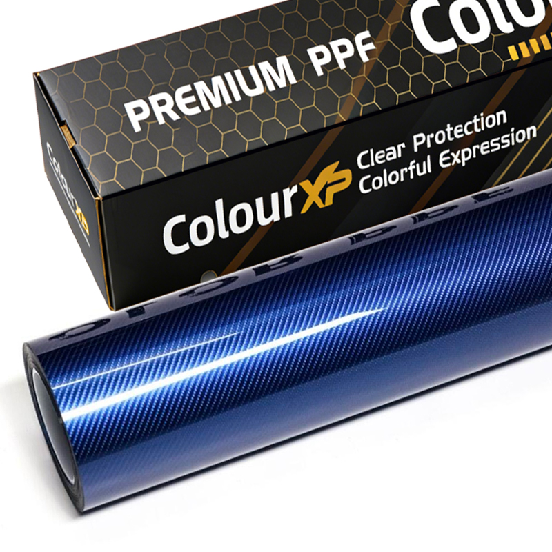 Fibre de carbone bleue brillante en TPU