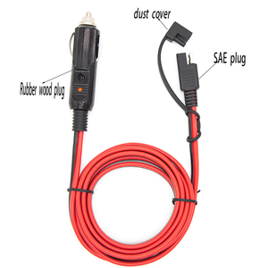 6FT/1.8ม. 14AWG ที่จุดบุหรี่12V ไปยัง SAE อะแดปเตอร์ปลดเร็วสายชาร์จพร้อมฟิวส์20A และไฟ LED - Product Image 6