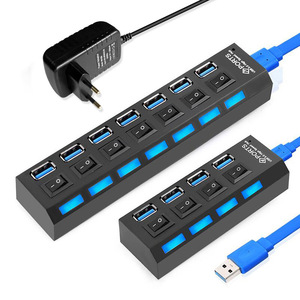 Multi <strong>USB</strong> Splitter <strong>Power</strong> <strong>Adapter</strong> 4 7 Port <strong>Multiple</strong> Expander 2.0 <strong>USB</strong> Hub 3.0 With Switch for PC Accessories - Product Image 1