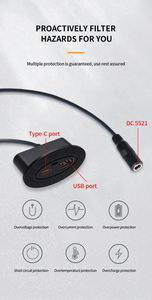 Enchufe USB de carga rápida de 30W, enchufe de carga tipo C de fácil instalación, integrado en el escritorio, soporte para sofá cama - Product Image 4