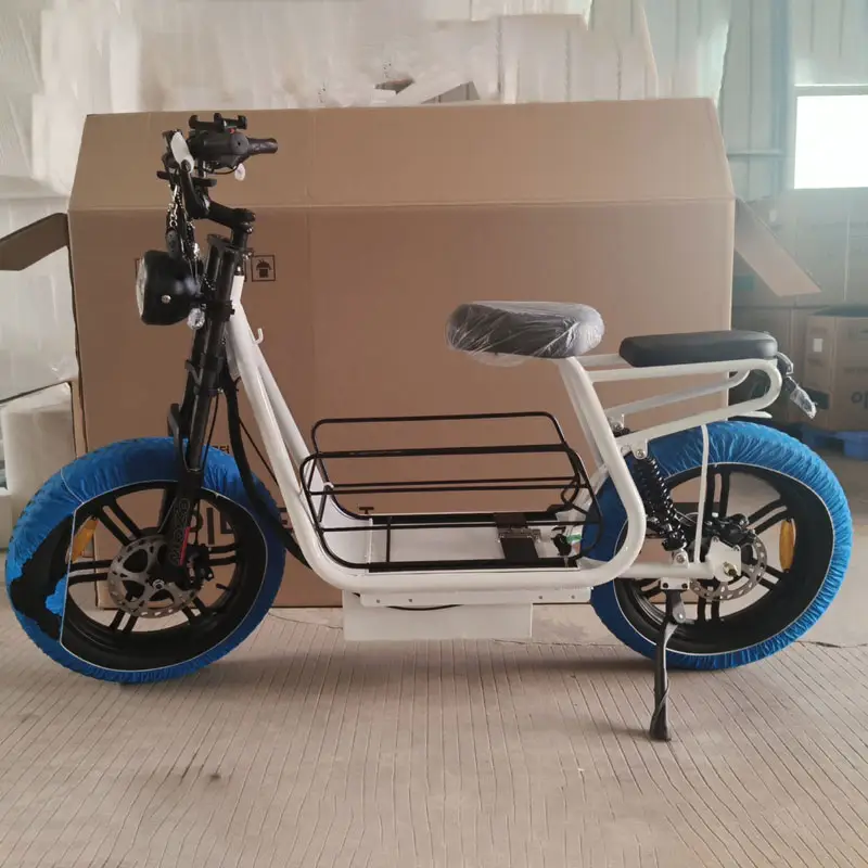 750W 1500W Big Power 20 inch Fat Tire Electric Scooter Bike With Big Carrier Electric Big Dog Motorcycles