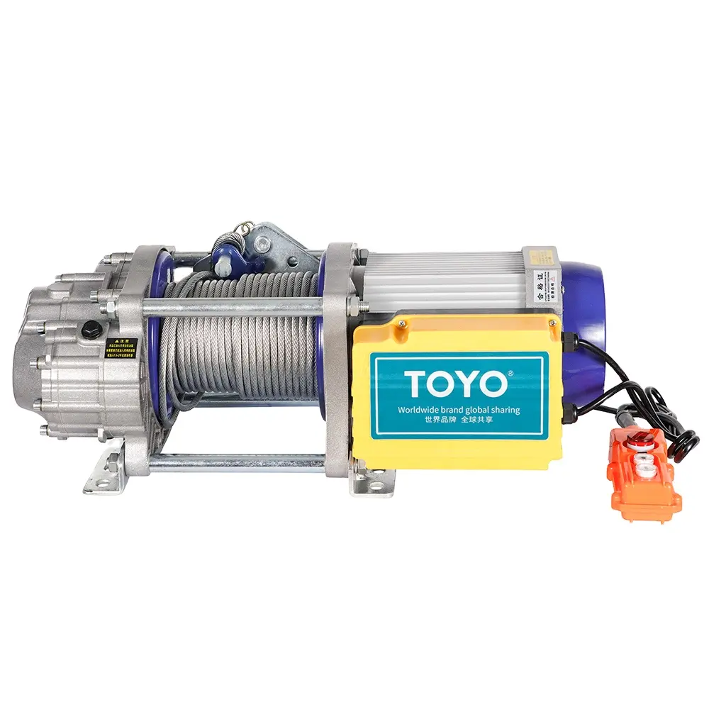 Toyo 220v 380v velocidade rápida pequena corda de fio elétrico enroladores 800kg 1000kg