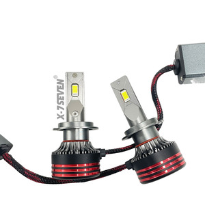 X-7SEVEN หลอดไฟ LED M8มือโปรสำหรับ H4 H7 9004 120W 6500K IP67ไฟรถยนต์ LED H11 H1อเนกประสงค์พร้อมพัดลม - Product Image 1