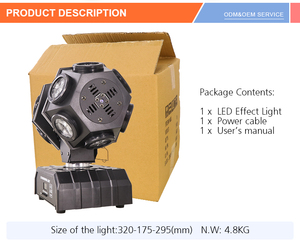 Rotazione Dj Disco RGBW 4 in 1 LED 12 pz 10W Mini doppio braccio luce a testa mobile con Laser