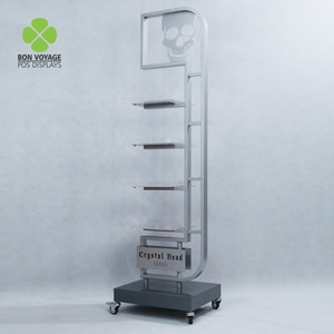 Cửa hàng rượu chai Whisky rượu hiển thị giá siêu thị Kim Loại Xoay mềm uống bia đồ uống lon hiển thị kệ - Product Image 2