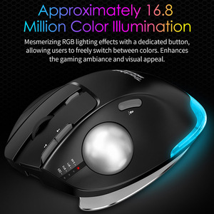 F3 tre modalità Mouse 2.4G Wireless Trackball silenzioso ergonomico programmabile Mouse per Computer - Product Image 5