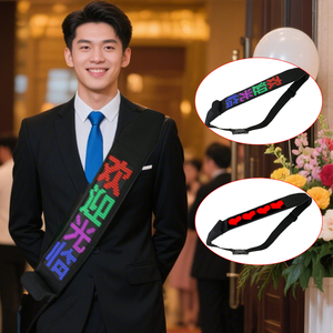 Benvenuto a scorrimento del nastro messaggi personalizzati indossabili pannello flessibile a matrice a Led in esecuzione di testo pubblicitario per la visualizzazione di una festa in Hotel - Product Image 3