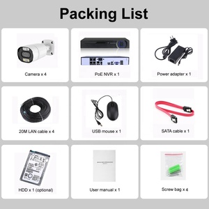 <strong>Security</strong> Outdoor CCTV PoE Kit <strong>Network</strong> Wired IP <strong>System</strong> Day Night Color Built in Microphone Support Phone Remote View - Product Image 2